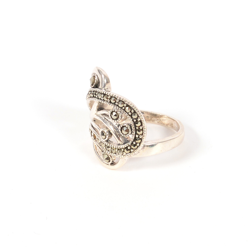 Inel argint marcasite, marime 53