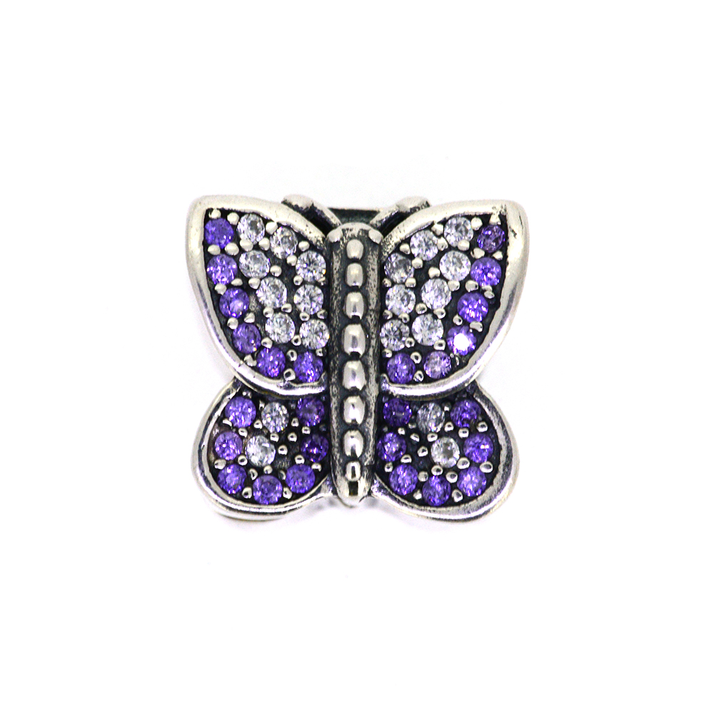 Talisman opritor argint Purple Butterfly
