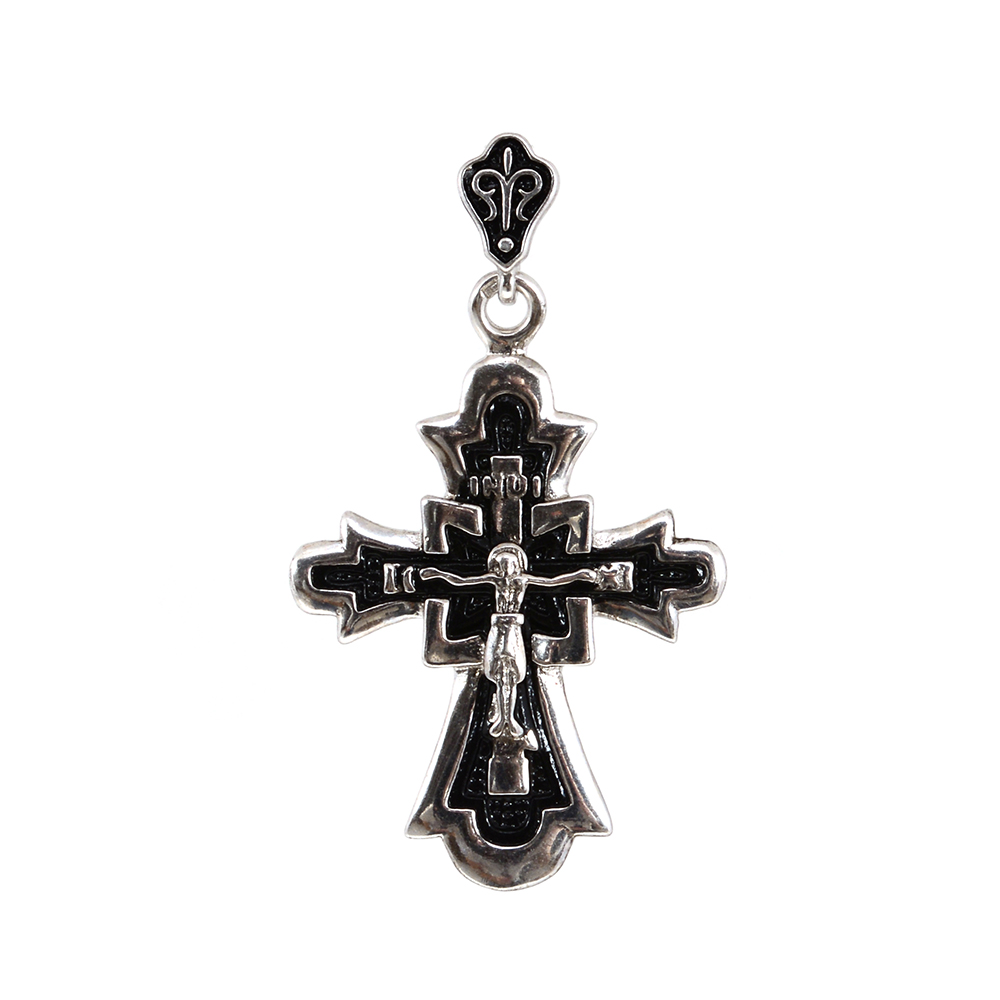 Pandantiv argint black cross