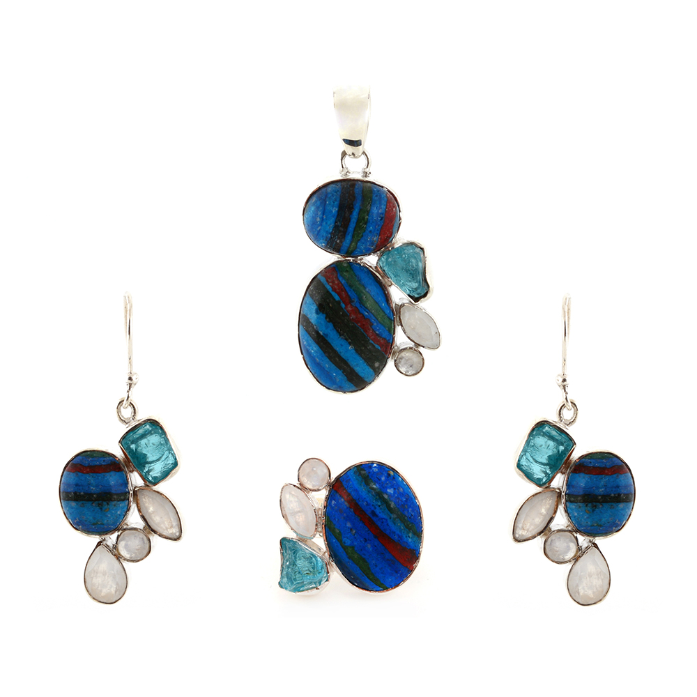 Set argint multistone