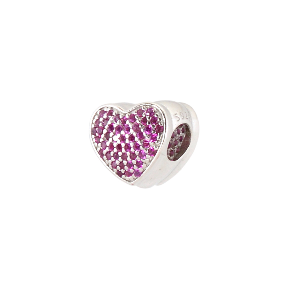 Talisman argint pink zirconia