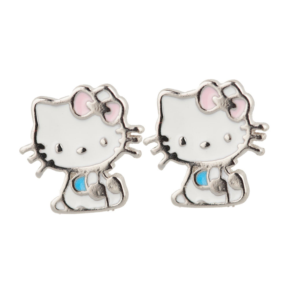 Cercei argint copii Hello Kitty cu email image3