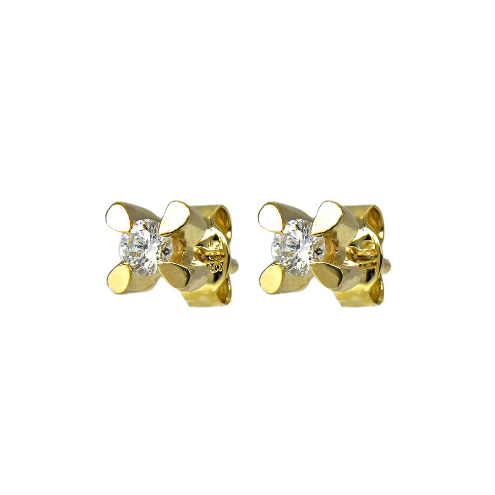 Cercei solitaire Thia Diamond din aur galben 585 si diamante de 0.18 carate image23