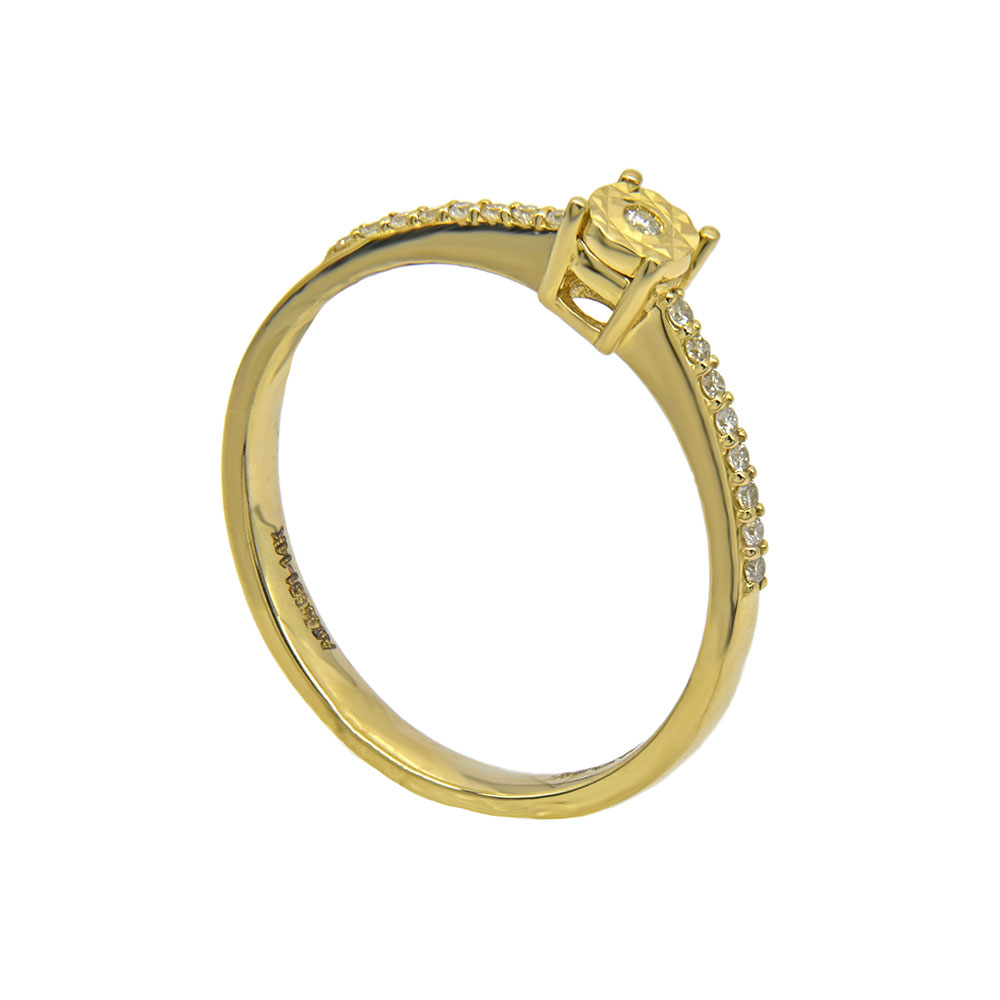 Inel de logodna din aur 585 Thia Diamond cu diamante 0.08c image12