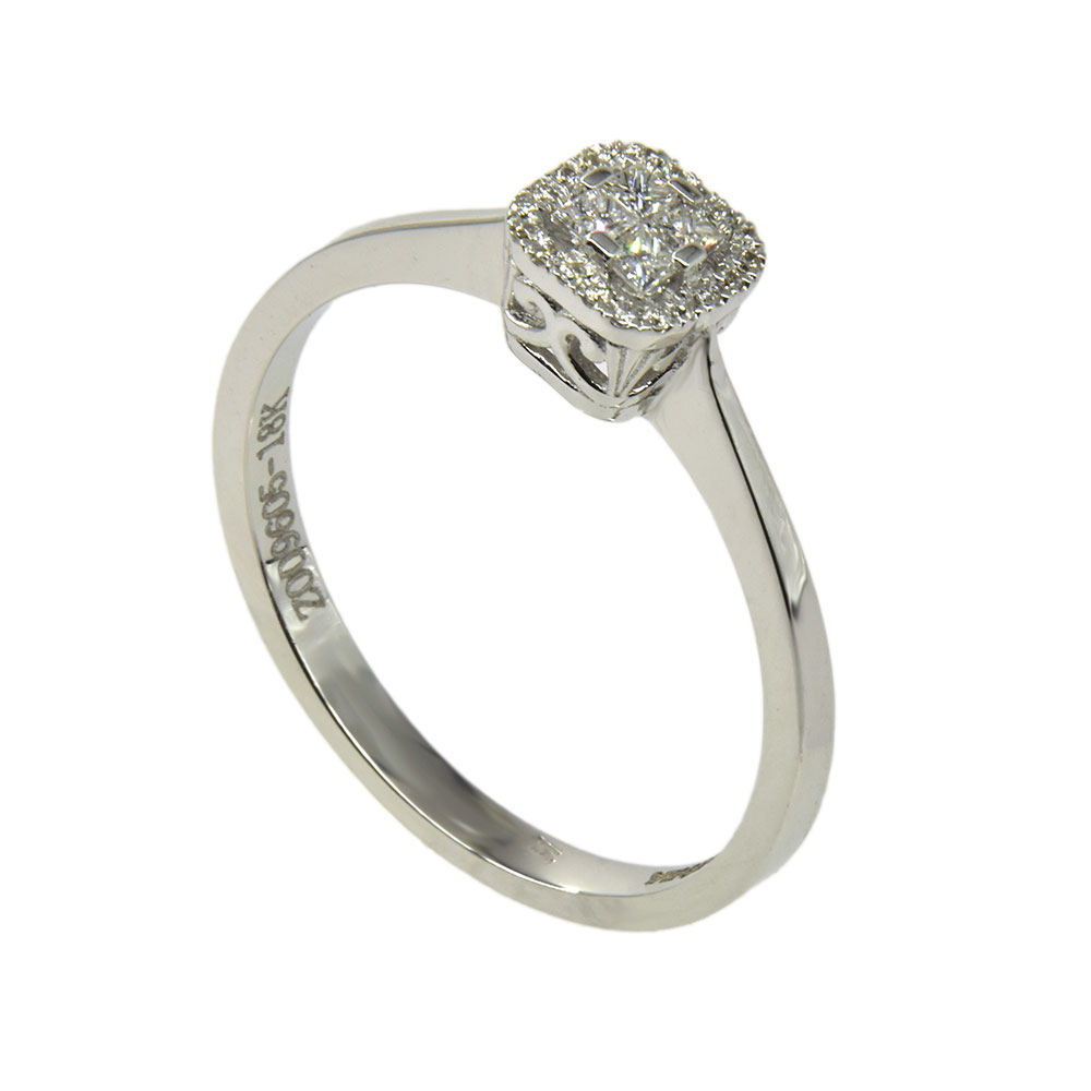 Inel de logodna din aur 750 Thia Diamond cu diamante de 0.08 ct. si 0.05 ct.