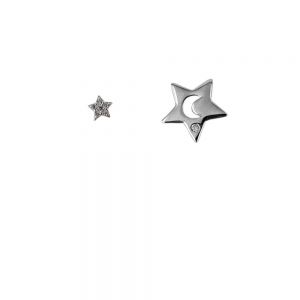 Cercei argint asimetrici stea
