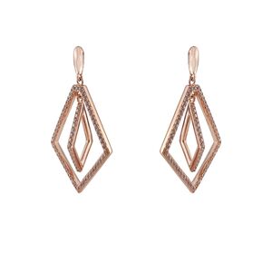 Cercei argint lungi rose-gold Ivonne