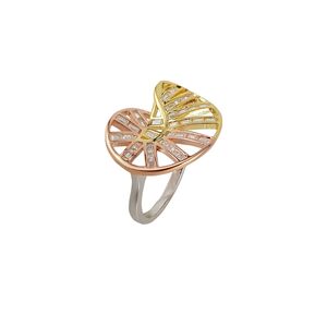 Inel din argint aurit Winding marimea 52