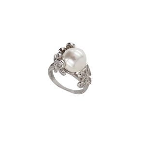 Inel argint perla floare Aylina marimea 51