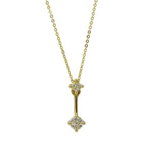 Lant aur galben 585 Thia Diamond cu diamante 0.06 carate