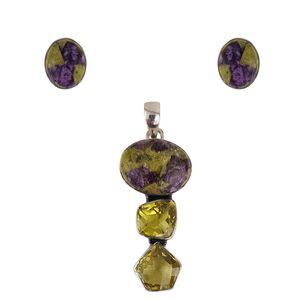Set argint atlantisit si peridot Elia