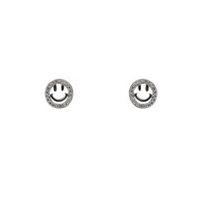 Cercei argint rotunzi Smiley