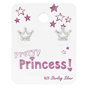 Cercei copii Pretty Princess cu zirconii