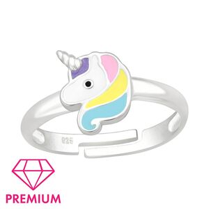 Inel reglabil copii Demi unicorn colorat