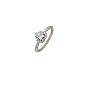 Inel argint 925 Thia inima cu zirconii albe marime 56