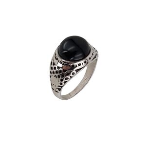 Inel argint barbati onix negru Negro marimea 64