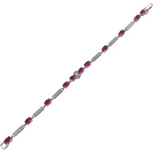 Bratara argint eleganta fucsia Thia