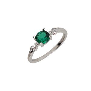 Inel argint zirconiu verde Thia marimea 53
