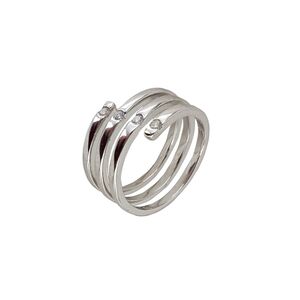 Inel argint circular zirconii Thia marimea 55