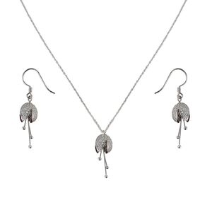 Set argint elegant ghiocel cu zirconii Thia
