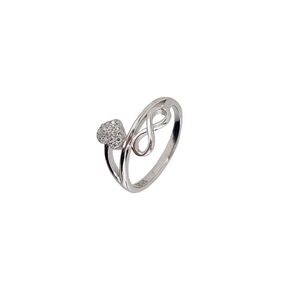 Inel argint inima si infinit Infinity love marimea 54