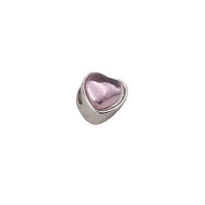 Talisman argint inimioara roz