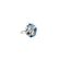 Inel din Argint 925, montura cu delfin si zirconiu albastru, m52