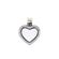 Pandantiv argint, forma inima, decorat cu zirconii albe