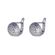 Set cercei, inel si pandantiv din argint 925 forma rotunda decorat cu pietre de zirconiu alb