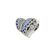 Talisman inima cu fluture, din Argint 925 cu email albastru si zirconiu alb