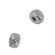 Talisman clips din argint cu zirconii albe