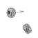 Talisman clips din argint cu zirconii albe