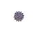 Talisman argint purple flower