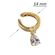 Cercei argint ear cuff cu zirconii albe