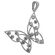 Pandantiv argint Mariposa cu zirconii albe