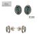 Cercei argint stud oval cu smaralde