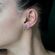 Cercei argint stud oval cu smaralde