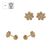 Cercei copii aur 585 Thia floricele cu zirconii