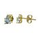 Cercei aur 585 Thia Diamond cu diamant 0.09c si aquamarin de 0.77c