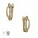 Cercei ovali aur 585 Thia cu zirconii albe