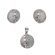 Set argint rotund cu zirconii Leonor