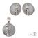 Set argint rotund cu zirconii Leonor