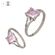 Inel argint 925 Thia cu zirconiu dreptunghiular roz marime 59