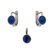 Set argint 925 Thia cu crystal bleumarin