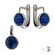 Set argint 925 Thia cu crystal bleumarin