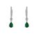 Cercei lungi argint 925 Thia cu zirconii verde