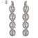 Cercei lungi argint 925 Thia zirconii albe
