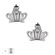 Cercei argit 925 Crown cu zirconii